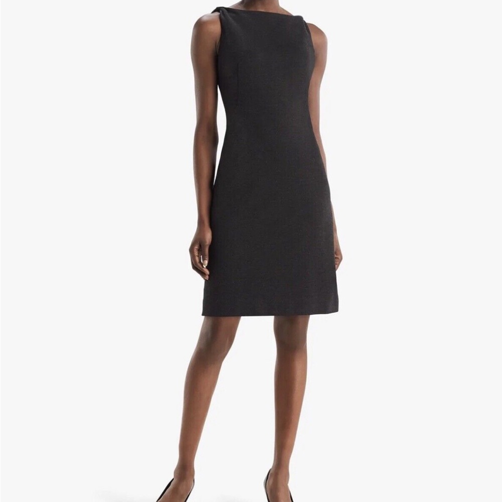 NWT MM LaFleur Lydia Dress Textured Ponte Charcoal Size 10